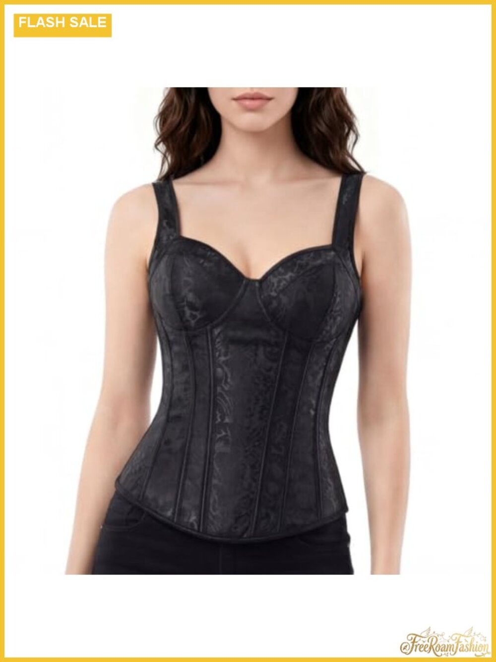 Women's Overbust Corset Top Victorian Lace Bustier Pirate Costume